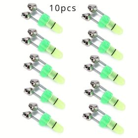 10/ 40 PC LED Night Fishing Bite Bait Alarm 2 Bells Light Rod Tip Clip Alert Ring